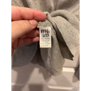 Banana Republic Womens Silk Cashmere Blend Cowl Neck‎ Sweater Heather Gray Large thumbnail 5