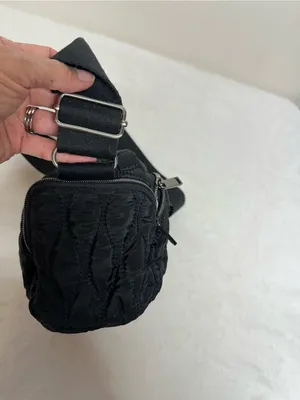 Quilted Black Crossbody Bag - Everyday Lightweight Shoulder Bag thumbnail 9