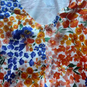 Lulus Bold Presence Orange Multicolor Floral Satin Halter Midi Dress thumbnail 12