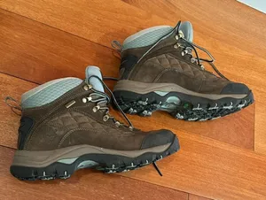 Timberland Women's Gannon mid Gore Tex Brown Leather Hiking Trail Work Boots‎ 9 thumbnail 1