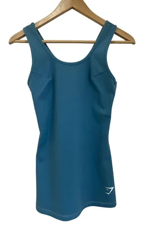 Gymshark Dreamy Vest Training Tank Top‎ Athletic Activewear Teal Size XS thumbnail 1