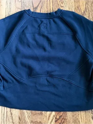 Lululemon Scuba Oversized Pullover Wordmark Black Crewneck Sweatshirt XS/S thumbnail 5