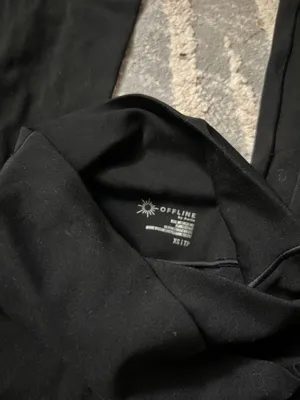 Aerie viral black crossover flare leggings XS thumbnail 3