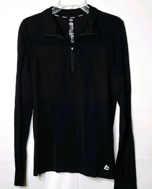 Reebok long sleeve quarter zip warm running shirt thumbnail 1