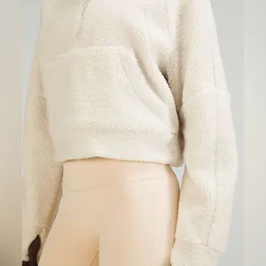 Lululemon Scuba Oversized Half-Zip Fleece Hoodie White Opal thumbnail 5