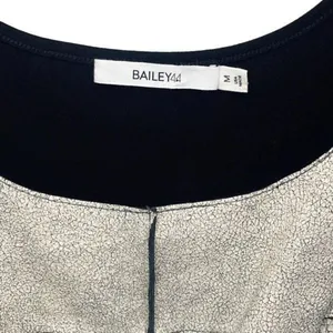 Bailey 44 Giallo Top Womens Mixed Media Cracked Leather Tank Top Black Off White thumbnail 4