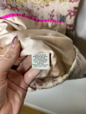 Anthropologie Elevenses Blurred Watercolor colorful Fresco Wool Peacoat size 2 thumbnail 4