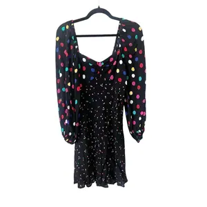 Rixo‎ for Target Black Polka Dot Long Sleeve Dress thumbnail 3