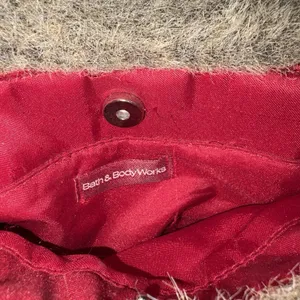 Bath And Body Works Bag Purse Red Bag With Faux Fur Y2K thumbnail 3