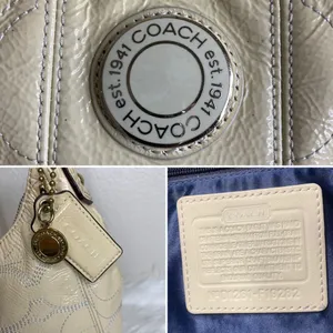 Coach Cream Patent Leather Crossbody/Shoulder Bag thumbnail 7
