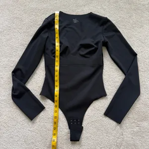 Black Slim Fit Bodysuit One Piece Long Sleeve Seamless Top Tee T-Shirt Blouse thumbnail 9
