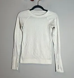 Lululemon white textured Rest Less pullover top thumbnail 1