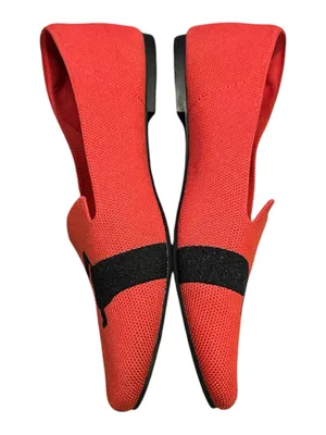 Vivaia Round Toe Audrey Dachschund Dog Ballet Flat Slipon Red Shoes US 10.5 thumbnail 3