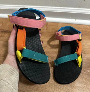 Teva | Women's Original Universal Bright Multi-Color Retro Sandals, Size 10 thumbnail 1