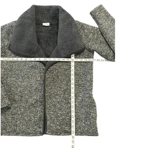 Columbia Sherpa Fleece Cardigan Gray Marled Cabin Core Gorpcore Cozy Jacket thumbnail 2