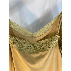 Apostrophe Petite (14-16) Y2k gold camisole with lace trim. thumbnail 2