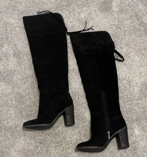 Franco Sarto Black Suede Over the Knee Ellyn Boots 7.5 thumbnail 1