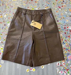 Nuozhi Women’s brown leather shorts Size XS thumbnail 1