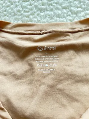 Quince Second Skin T-Shirt Bodysuit Sand Beige Size XL thumbnail 9