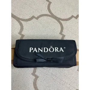 PANDORA Black Roll-Up Foldable Jewelry Travel Case 4 Zip Pockets Organizer thumbnail 10
