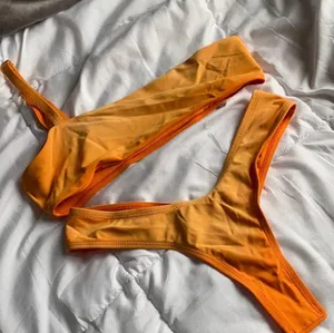 High Waisted Orange Ombré Bikini Set thumbnail 1