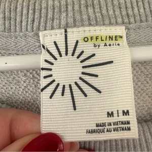 Offline Aerie Weekend Cutout Dress Sweatshirt Cotton Women’s Medium Heather Gray thumbnail 6