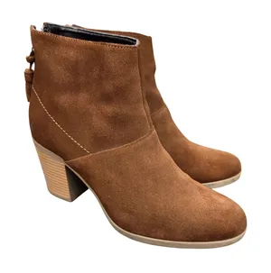 Hush Puppies Mazin Cayto Tan Suede Tassel Back Zip Ankle‎ Boots Womens 8 thumbnail 1