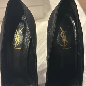 Yves Saint Laurent Women’s Black Leather Tribtoo Platform Pumps - 105 Size EU40 thumbnail 5