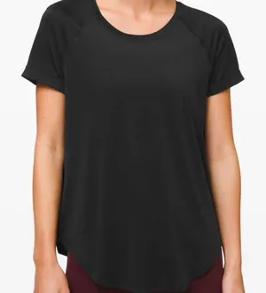 Lululemon Open Up Tie Back Tee Black Women Sz S/M thumbnail 1
