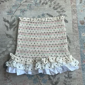English Factory Polka Dot Smocked Mini Skirt Size Small thumbnail 5
