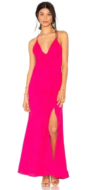Hot Pink Formal Maxi Dress thumbnail 1