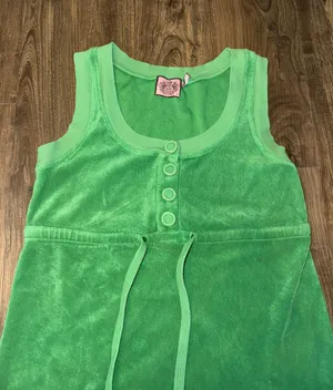 Juicy Couture Vintage Y2K Green Terry Cloth Dress - Small thumbnail 3