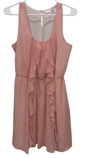 HAVE Pink Ruffle Sleeveless Dress Size Large thumbnail 1