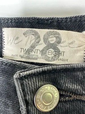 Free People We The Free Zuri Mom Jeans Washed Black Distressed Size 28 thumbnail 7