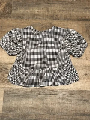 Wild Fable Gingham Puff Sleeve Top thumbnail 2
