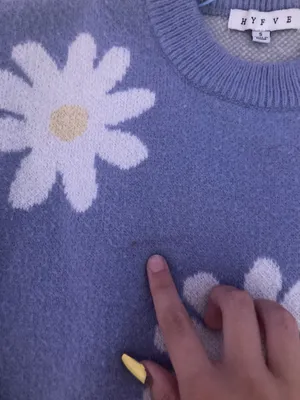 Hot Rags Blue Flower Sweater thumbnail 3