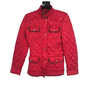 Banana Republic Red Quilted Jacket Womens S Preppy‎ Equestrian Old Money thumbnail 1