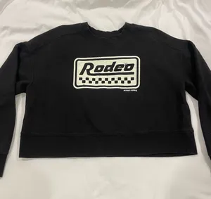 Rodeo Hippie Rodeo Racer Cropped Sweatshirt Black Size XL thumbnail 1