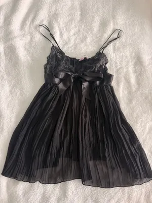 Victoria's Secret Black Lingerie Babydoll thumbnail 1
