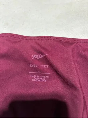 Nike yoga Maroon Active Leggings dri-fit 3X thumbnail 6