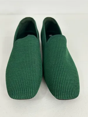 Vivaia Samantha Walker Forest Green Square-Toe Loafers Size 41 or US 9.5 thumbnail 4