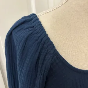 Universal Thread Gauze Peplum Top XS Relaxed Fit Cotton Boho Coastal Minimalist thumbnail 4