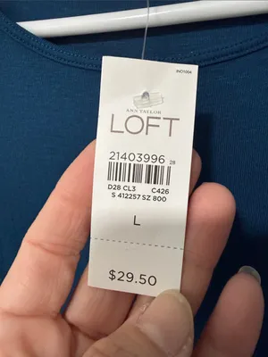 NWT LOFT Teal Long Sleeve Shirt - Large thumbnail 6