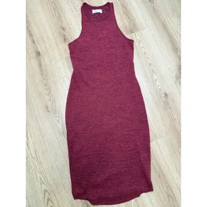Abercrombie &‎ Fitch Burgundy Heather Knit Cutout Midi Dress Large Sleeveless thumbnail 2