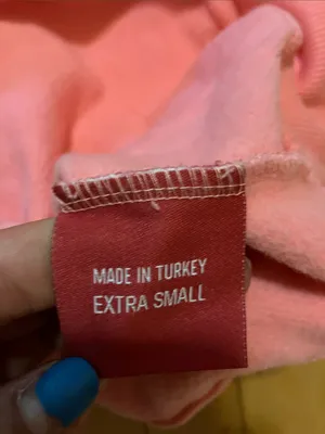 The Standard Label Pink Privacy Please Red Statement Hoodie Sweatshirt Size XS thumbnail 5