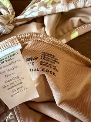 Aerie Scoop tie bikini top and Crossover High Cut Cheeky Bikini Bottom L sands thumbnail 12