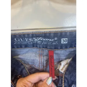 Guess Daredevil Bootcut Jeans Medium Wash Stretch Denim Low Rise Y2K Size 30 thumbnail 3