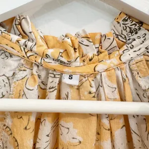 Dress Size Small Yellow Floral V Neck Ruffle Flowy‎ Summer Pocket Festival Boho thumbnail 6