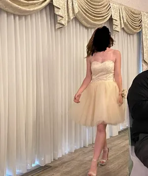 tulle mini dress Tan Size 2 thumbnail 4