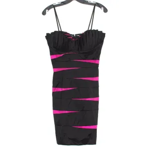 Betsey & Adam Dress Mini Strapless Y2K Going Out Cocktail Date Night Black Sz 10 thumbnail 2